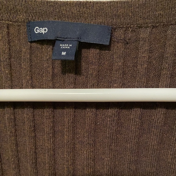 Gap Brown Button Up Cardigan Sweater Sz M - Picture 3 of 4